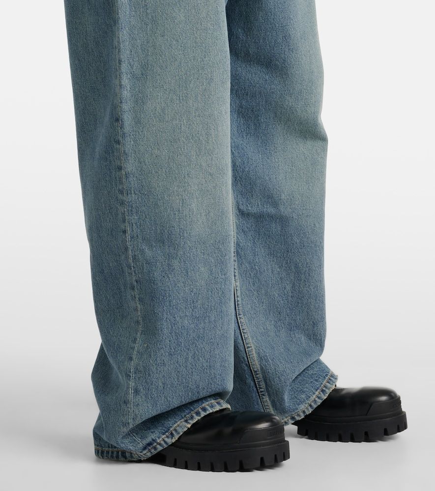 Jeans a gamba larga e vita media - Balenciaga - Modalova