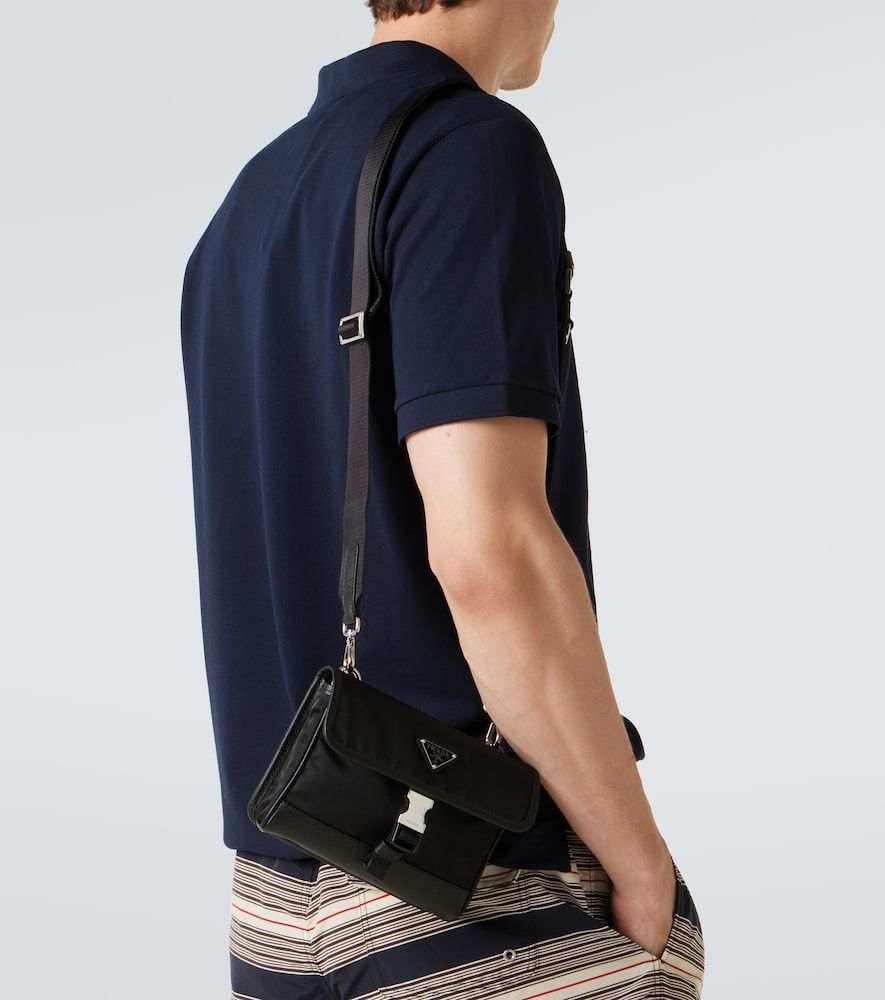 Bolso al hombro de Re-Nylon con piel - Prada - Modalova