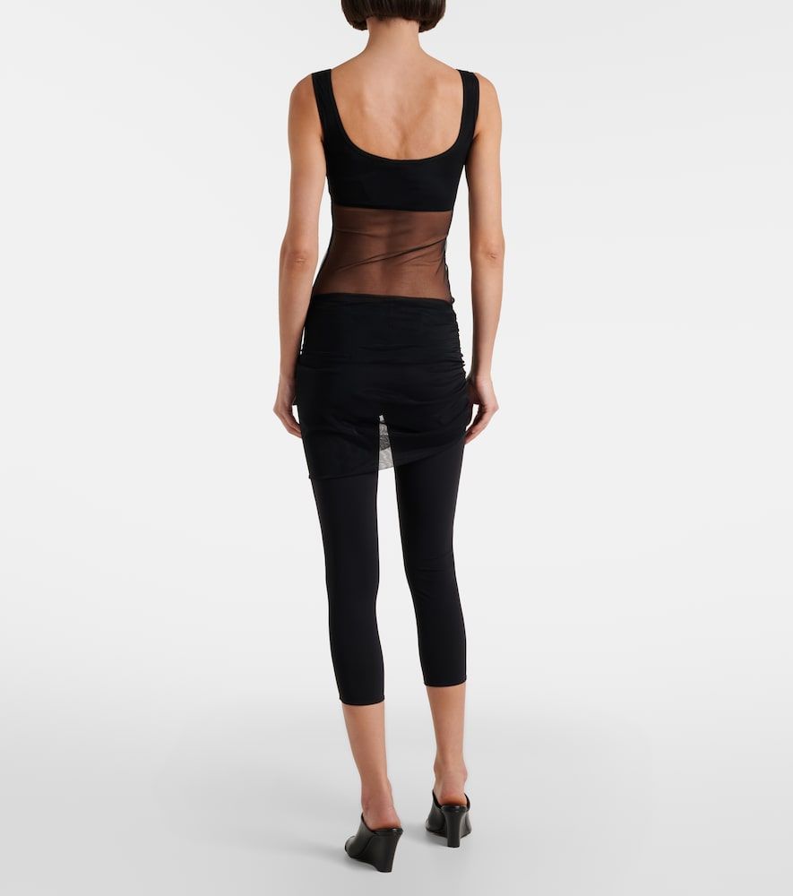 Leggings cropped con tulle - Nensi Dojaka - Modalova