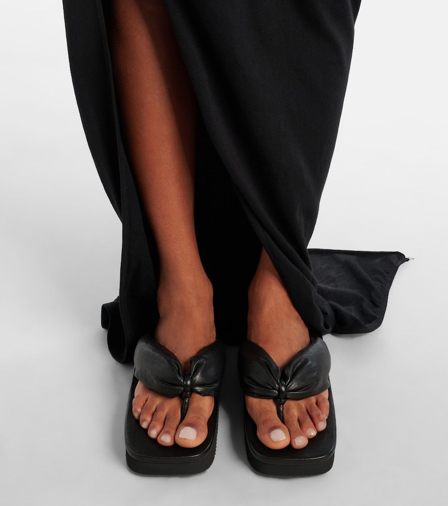 Leather platform thong sandals - Rick Owens - Modalova