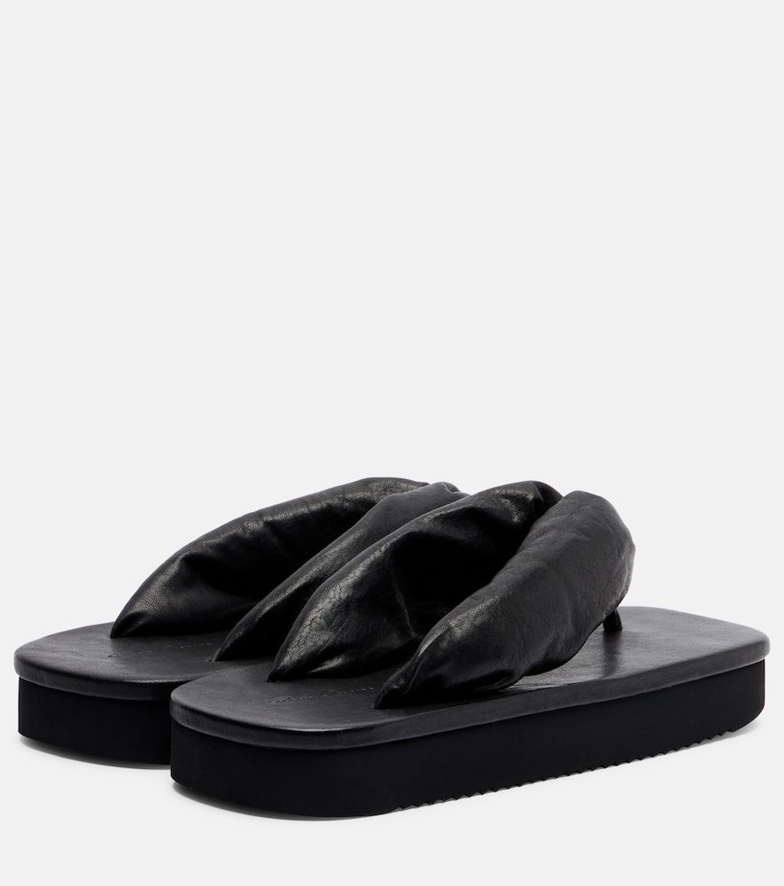 Leather platform thong sandals - Rick Owens - Modalova