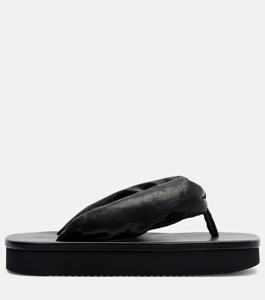 Leather platform thong sandals - Rick Owens - Modalova