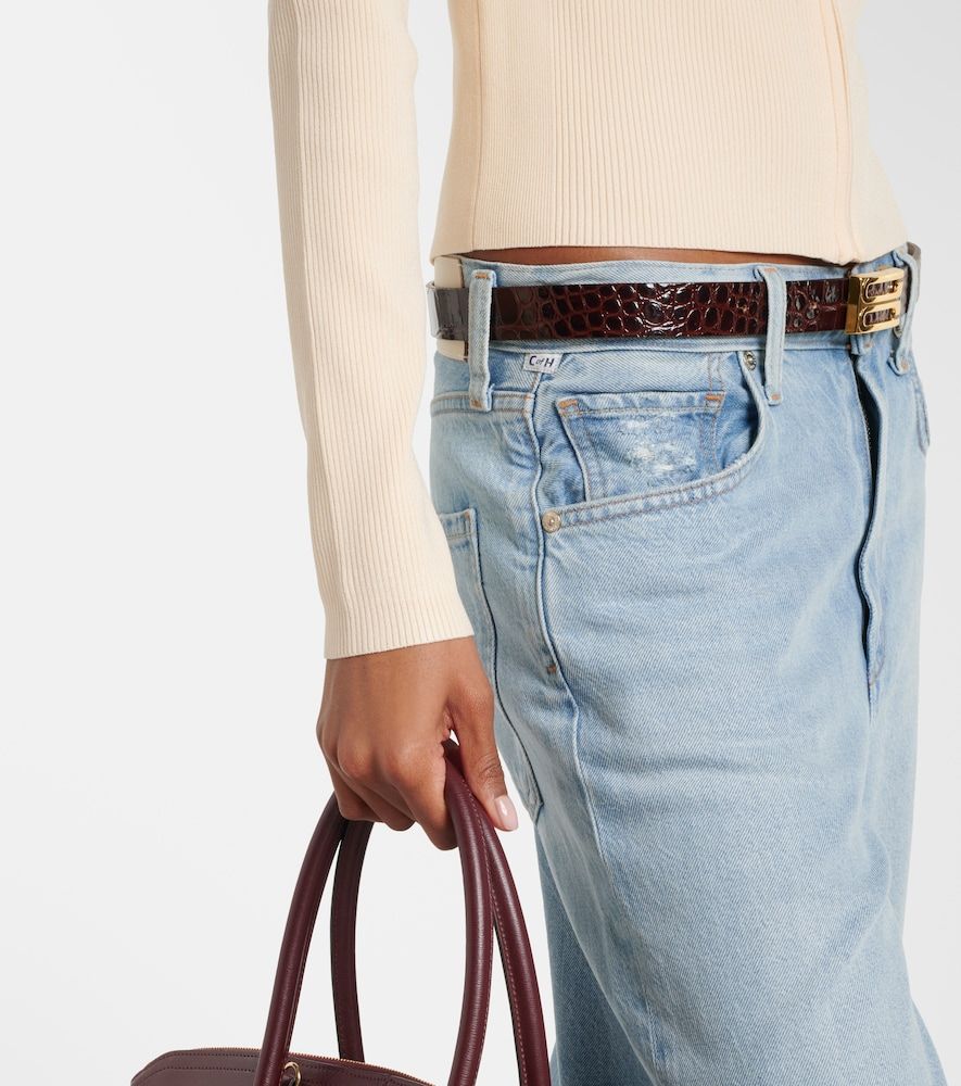 Top Mila in maglia a coste con zip - Victoria Beckham - Modalova