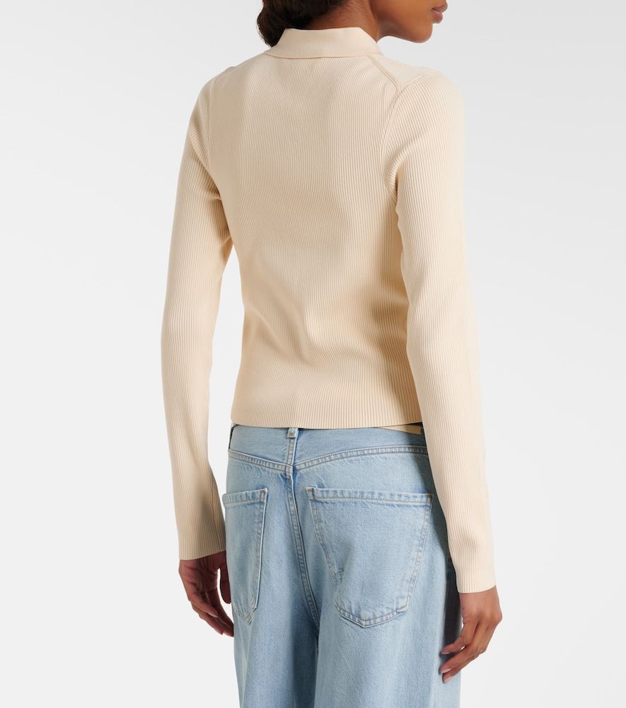 Top Mila in maglia a coste con zip - Victoria Beckham - Modalova