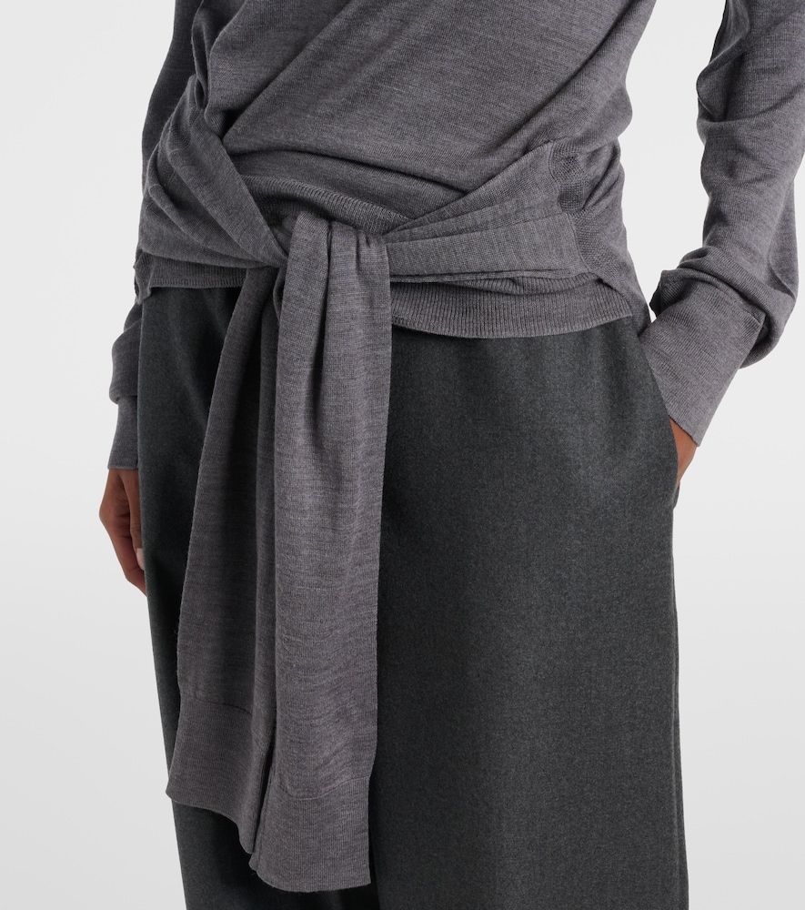Jersey de cuello alto de lana y seda - Toteme - Modalova