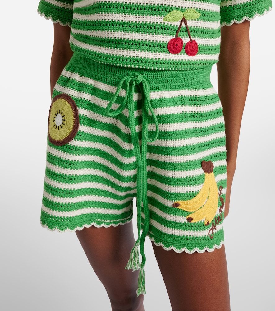 Alémais Shorts in cotone a righe con ricamo - Alemais - Modalova