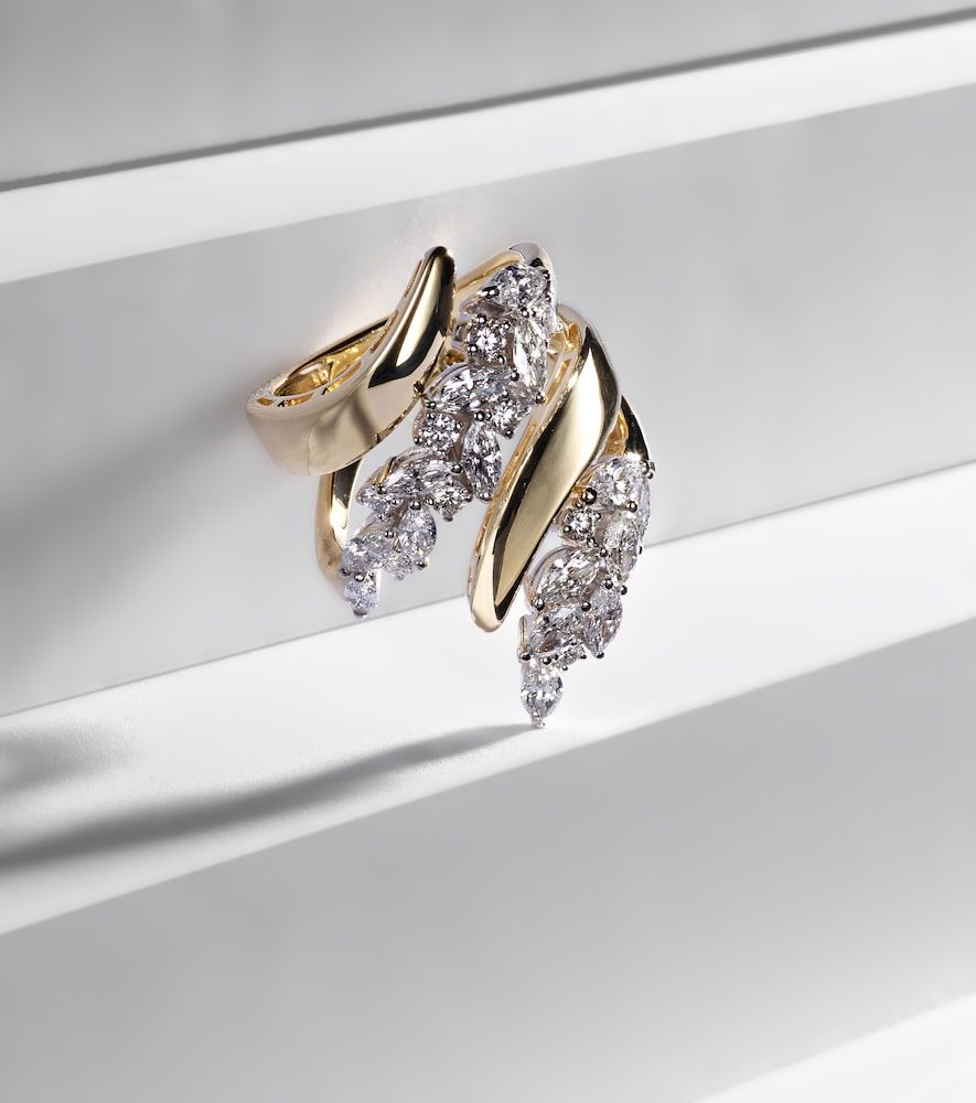 Anillo Golden Strada de oro amarillo y blanco de 18 ct con diamantes - Yeprem - Modalova