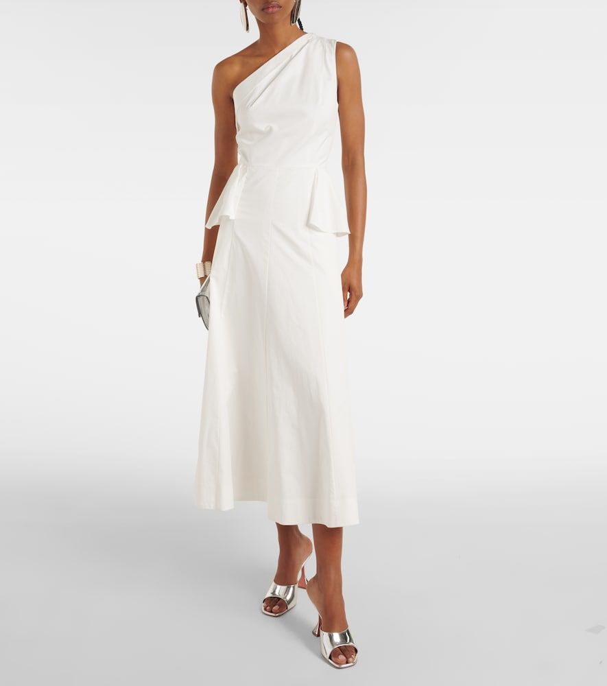 Abito midi monospalla in popeline di cotone - Roland Mouret - Modalova