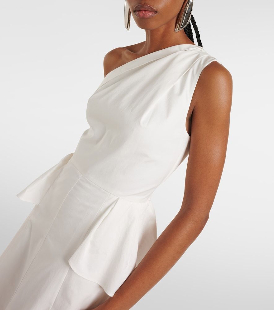 Abito midi monospalla in popeline di cotone - Roland Mouret - Modalova