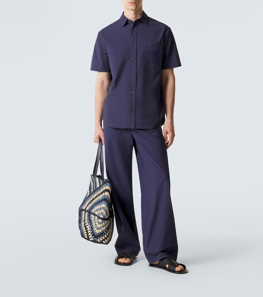 Paula's Ibiza cotton-blend wide-leg pants - Loewe - Modalova