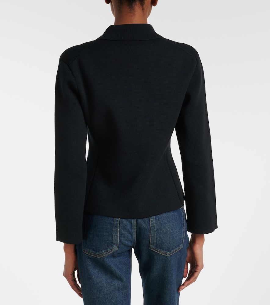 Waffle-knit wool cardigan - Saint Laurent - Modalova