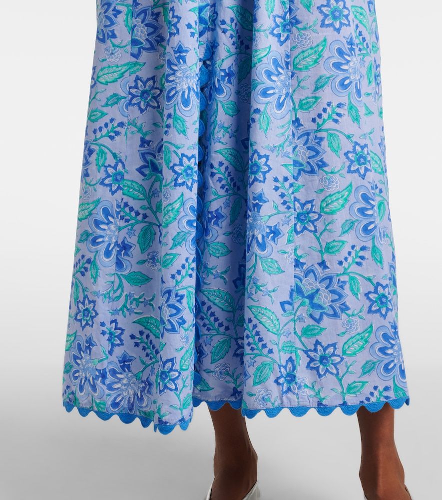 Vestido largo de algodón floral - Juliet Dunn - Modalova