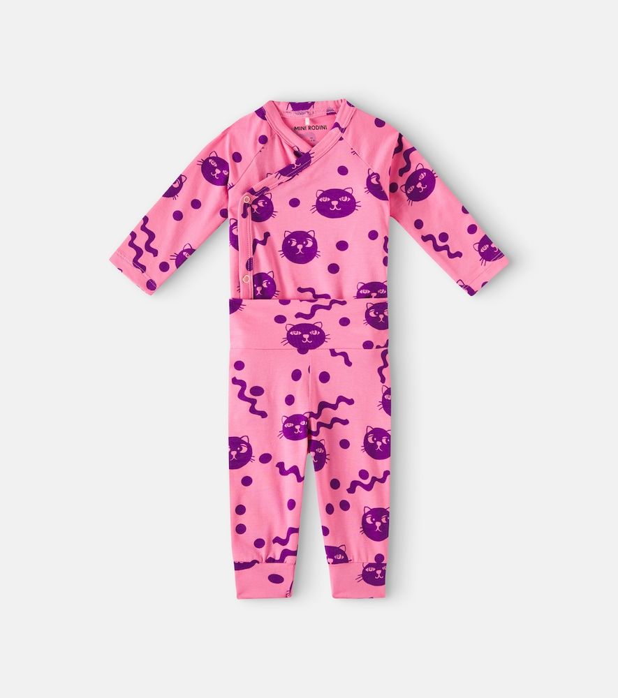 Bebé - Set Squiggly Cats de body y leggings - Mini Rodini - Modalova