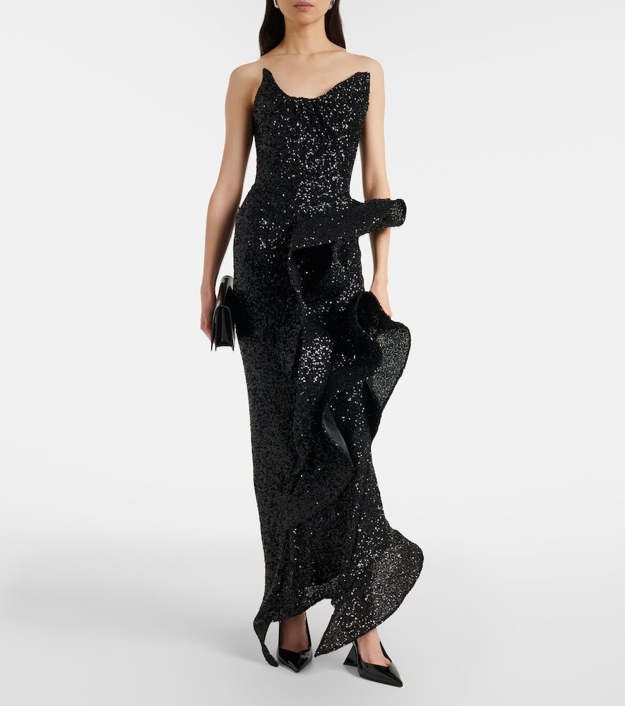 Abito lungo Thistle Wave con paillettes e volant - Maticevski - Modalova