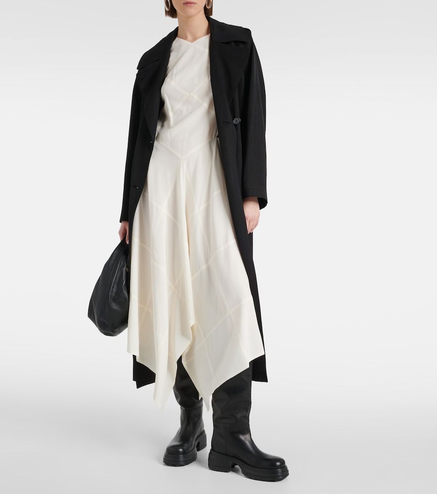 Danube silk crepe de chine midi dress - Joseph - Modalova