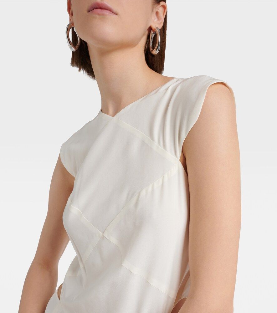 Danube silk crepe de chine midi dress - Joseph - Modalova