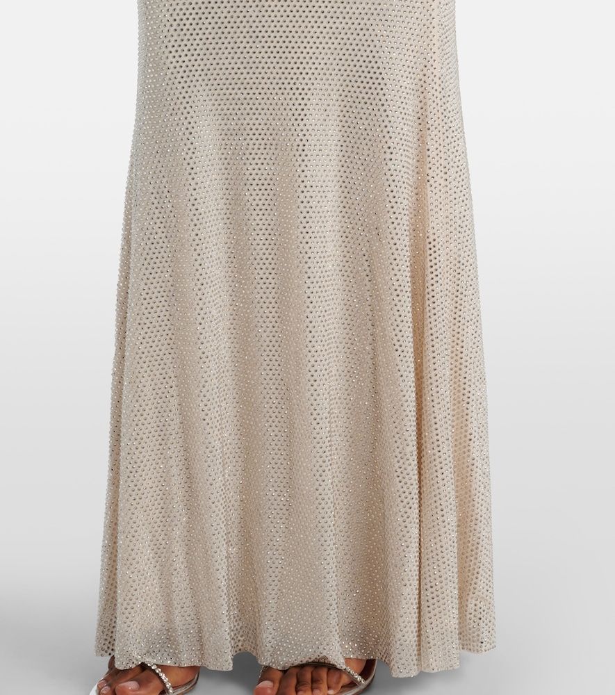 Rhinestone-embellished mesh maxi skirt - Self-Portrait - Modalova