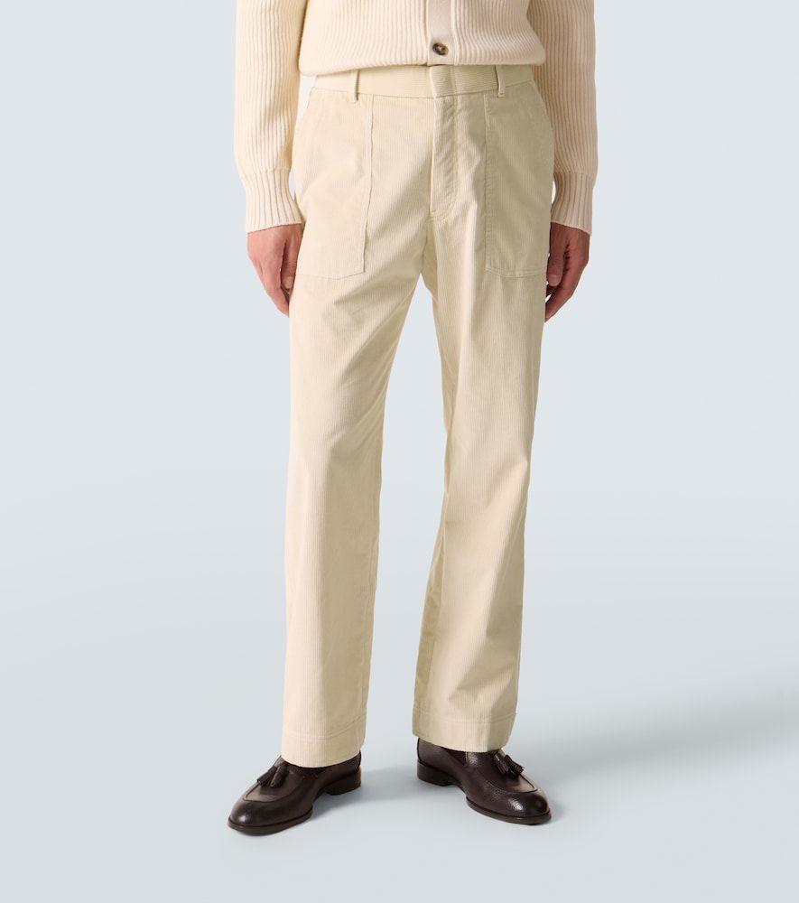 Pantalones rectos de pana de algodón y lana - Brioni - Modalova