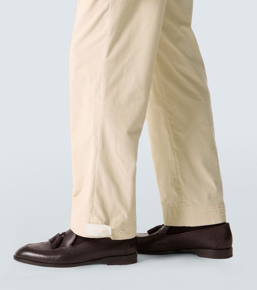 Pantalones rectos de pana de algodón y lana - Brioni - Modalova