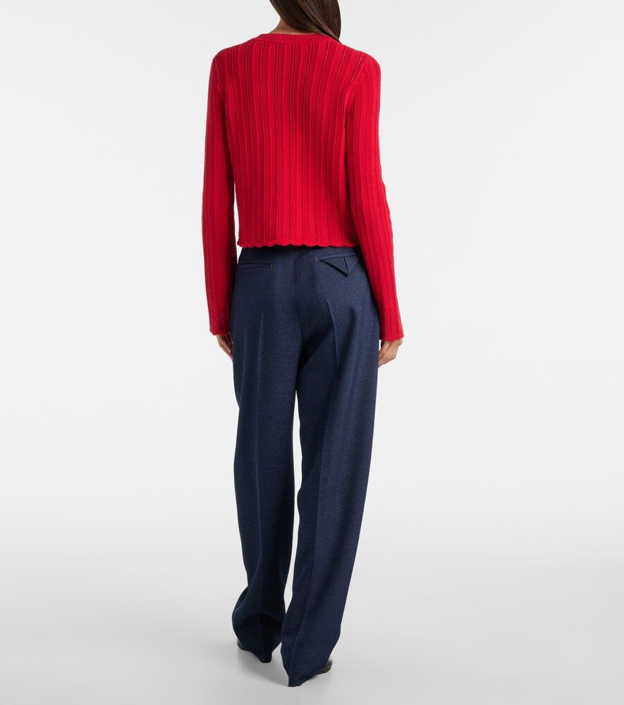 Cardigan Mariette in cotone pointelle smerlato - Altuzarra - Modalova
