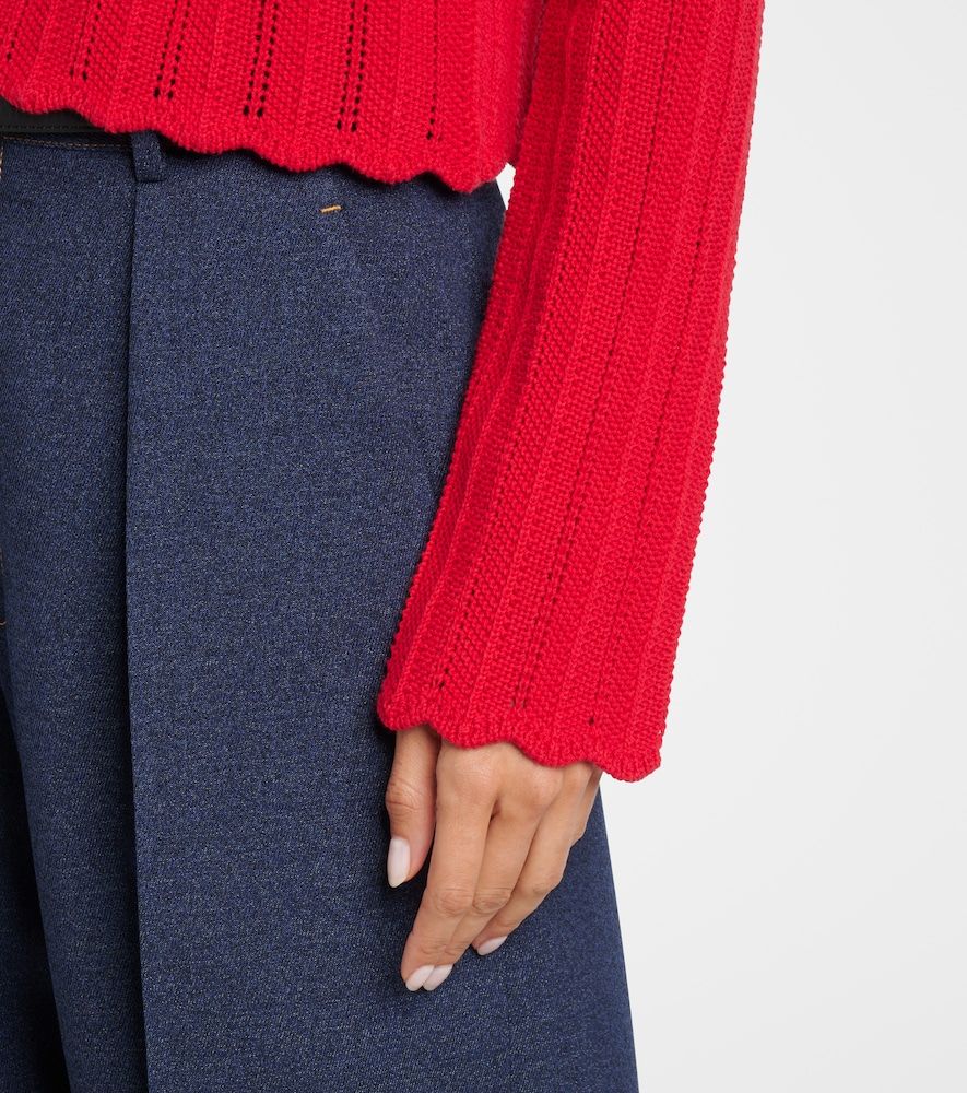 Cardigan Mariette in cotone pointelle smerlato - Altuzarra - Modalova