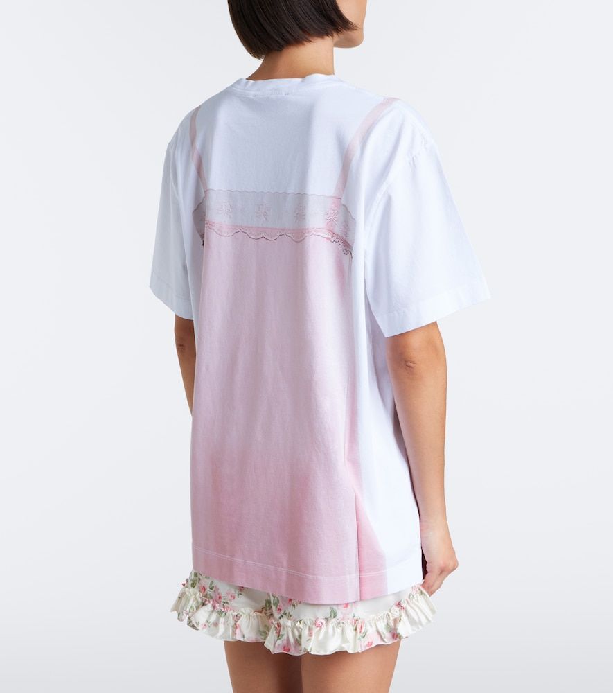 Trompe lâoil cotton jersey T-shirt - Simone Rocha - Modalova