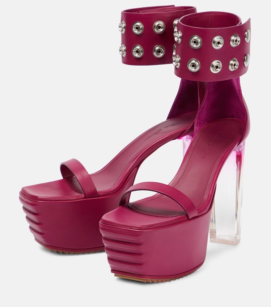 Minimal leather platform sandals - Rick Owens - Modalova