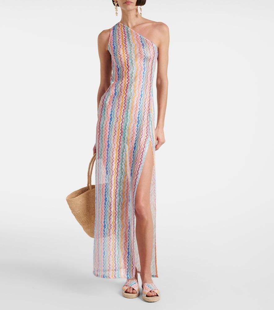 Abito lungo monospalla a zig-zag - Missoni - Modalova