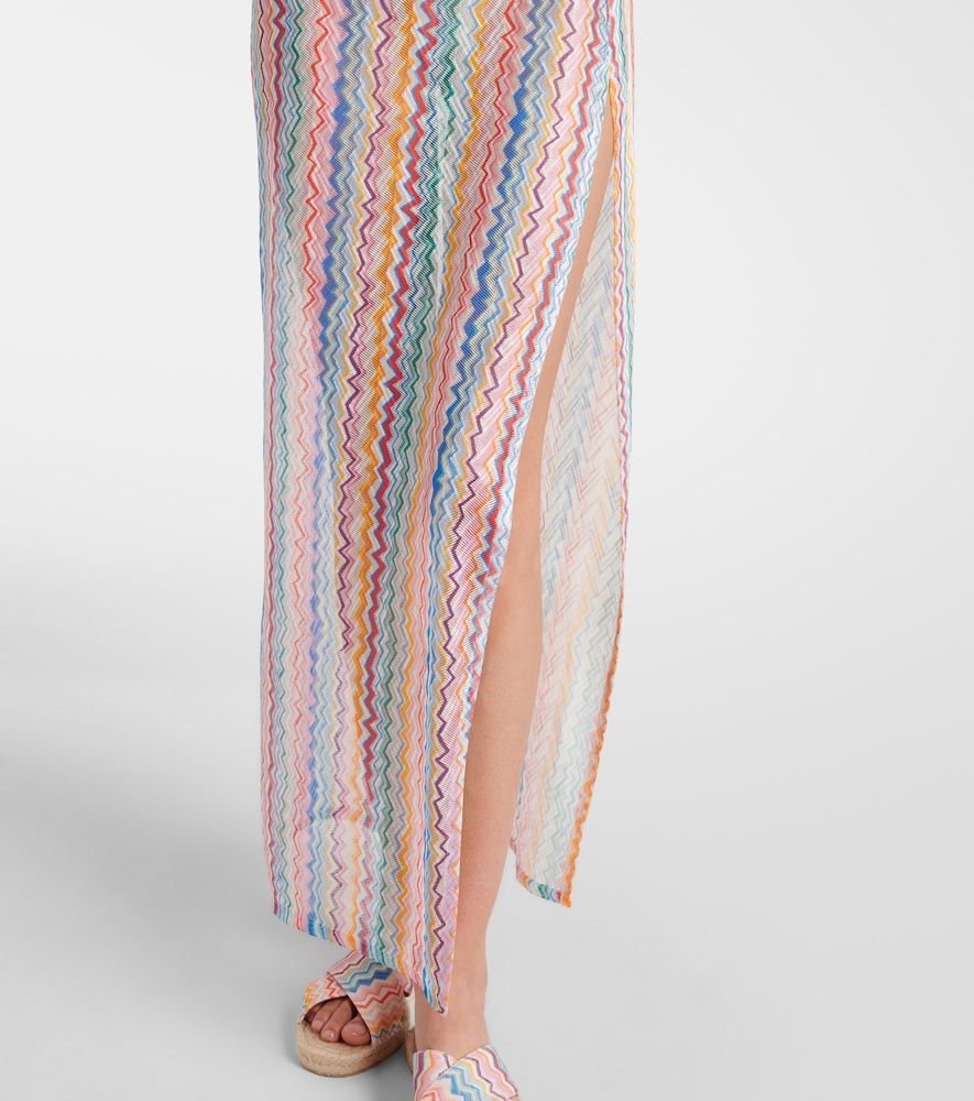 Abito lungo monospalla a zig-zag - Missoni - Modalova
