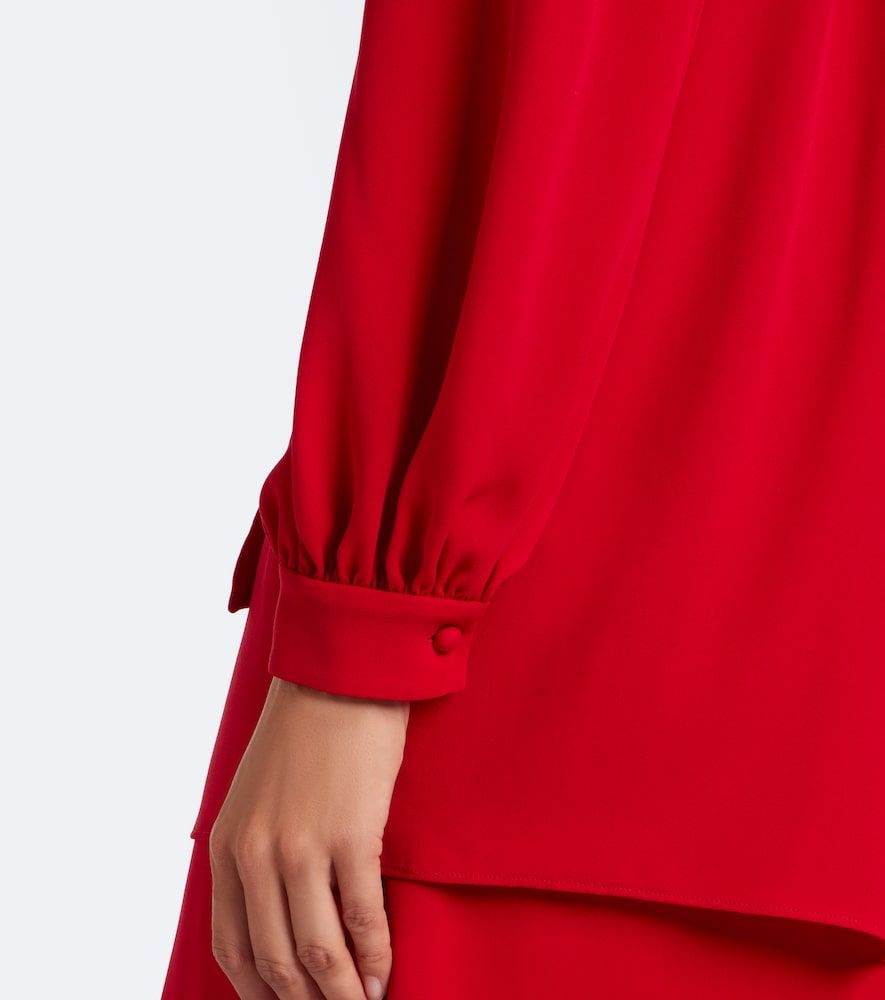 Tie-neck silk georgette blouse - Valentino - Modalova
