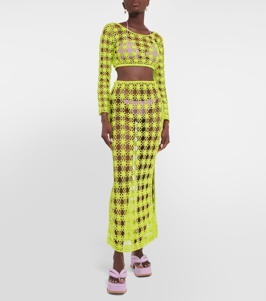 Crop top Bella de croché de algodón - Anna Kosturova - Modalova