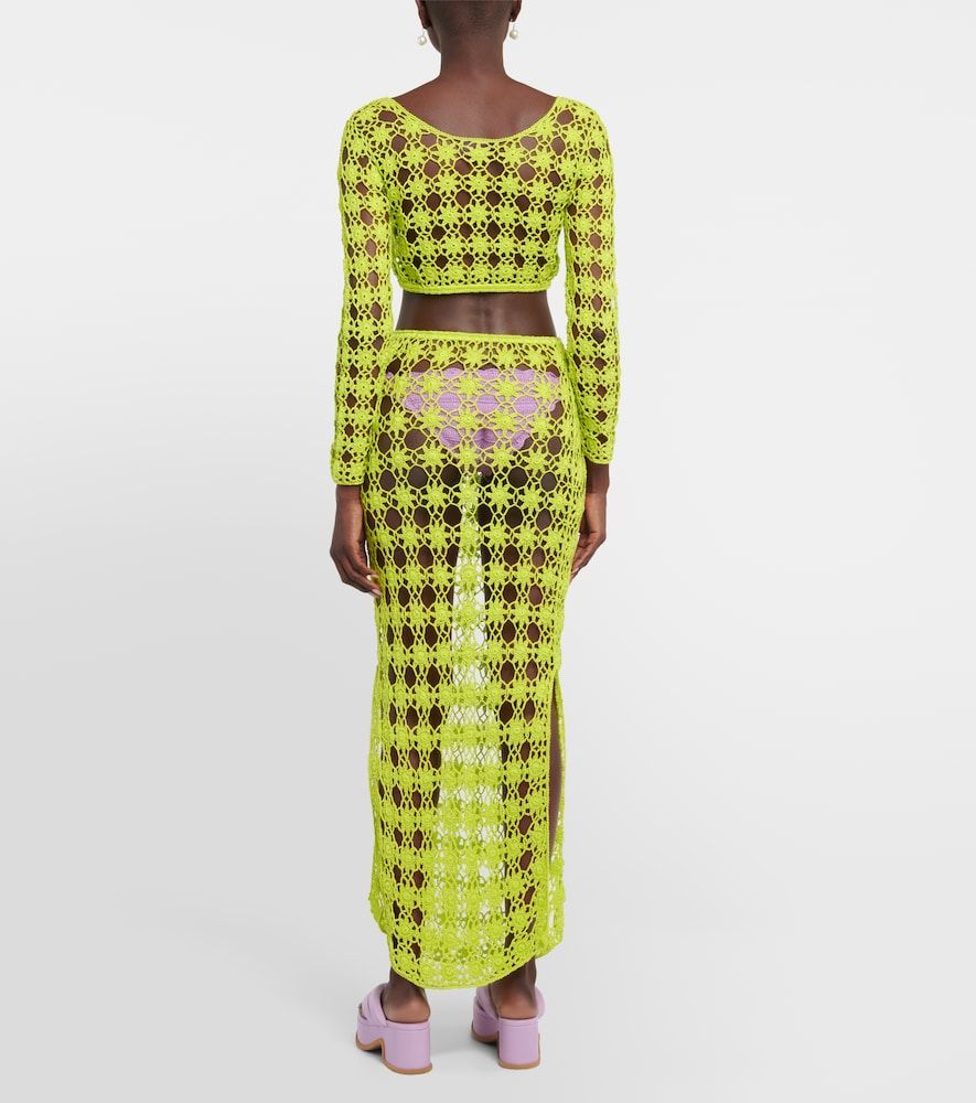 Top cropped Bella in crochet di cotone - Anna Kosturova - Modalova