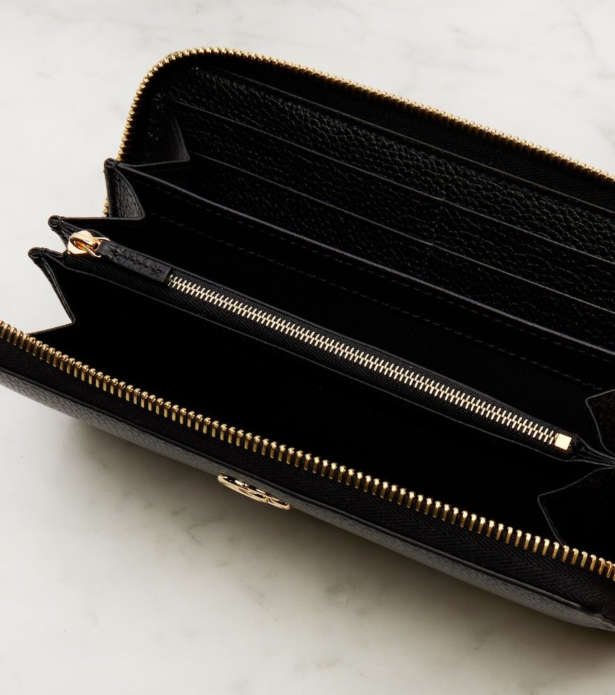 Gucci Cartera GG Marmont con piel - Gucci - Modalova