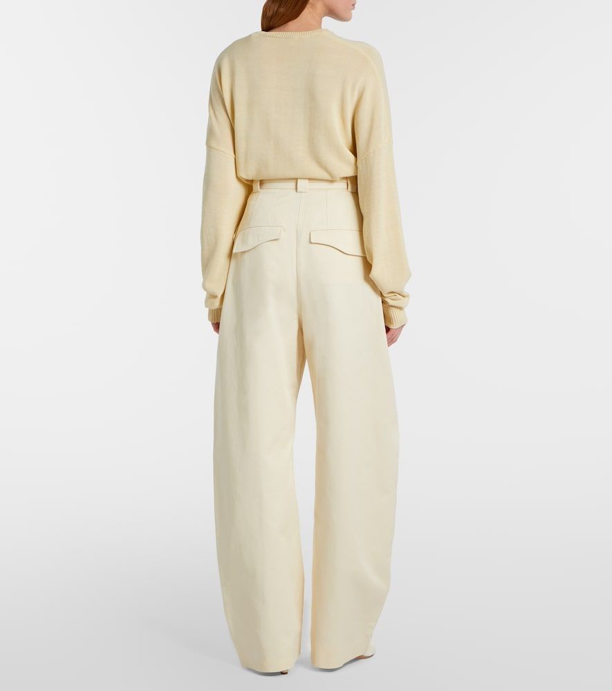 Pantalones anchos Idoneo en gabardina de algodón - Sportmax - Modalova