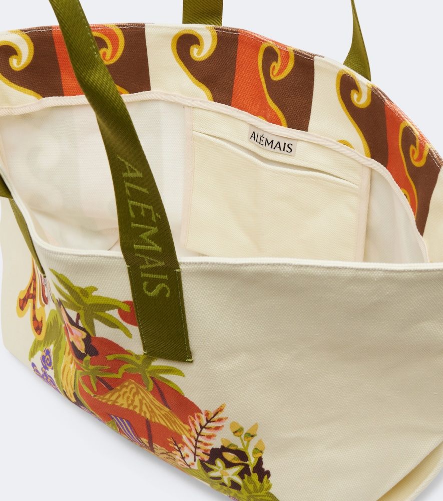 Island Cove printed cotton canvas tote bag - Alemais - Modalova