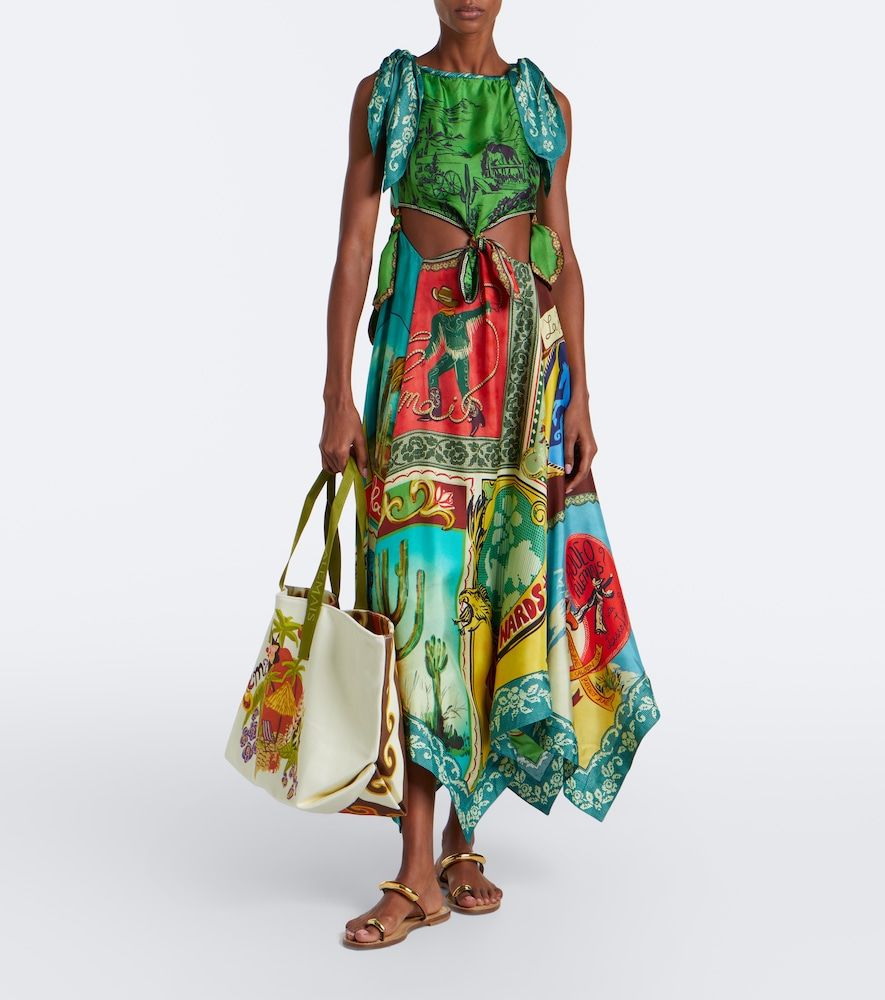 Island Cove printed cotton canvas tote bag - Alemais - Modalova