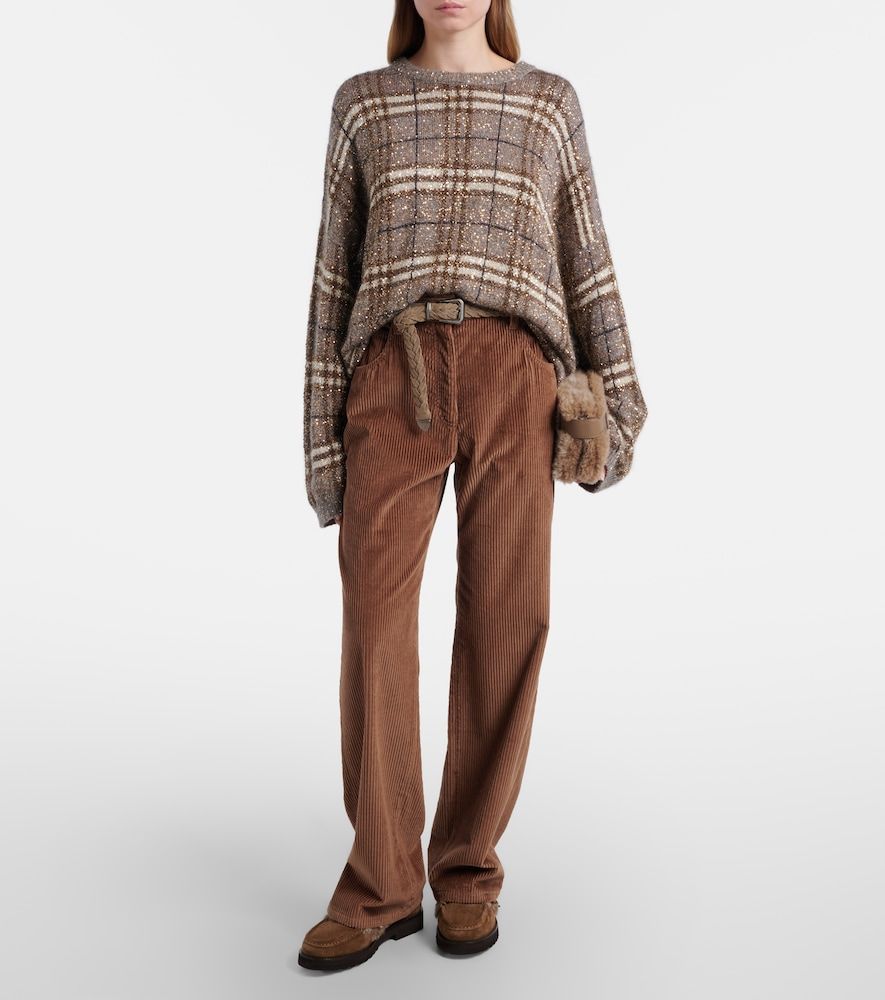 Pantalones de pana de algodón con cuentas Monili - Brunello Cucinelli - Modalova