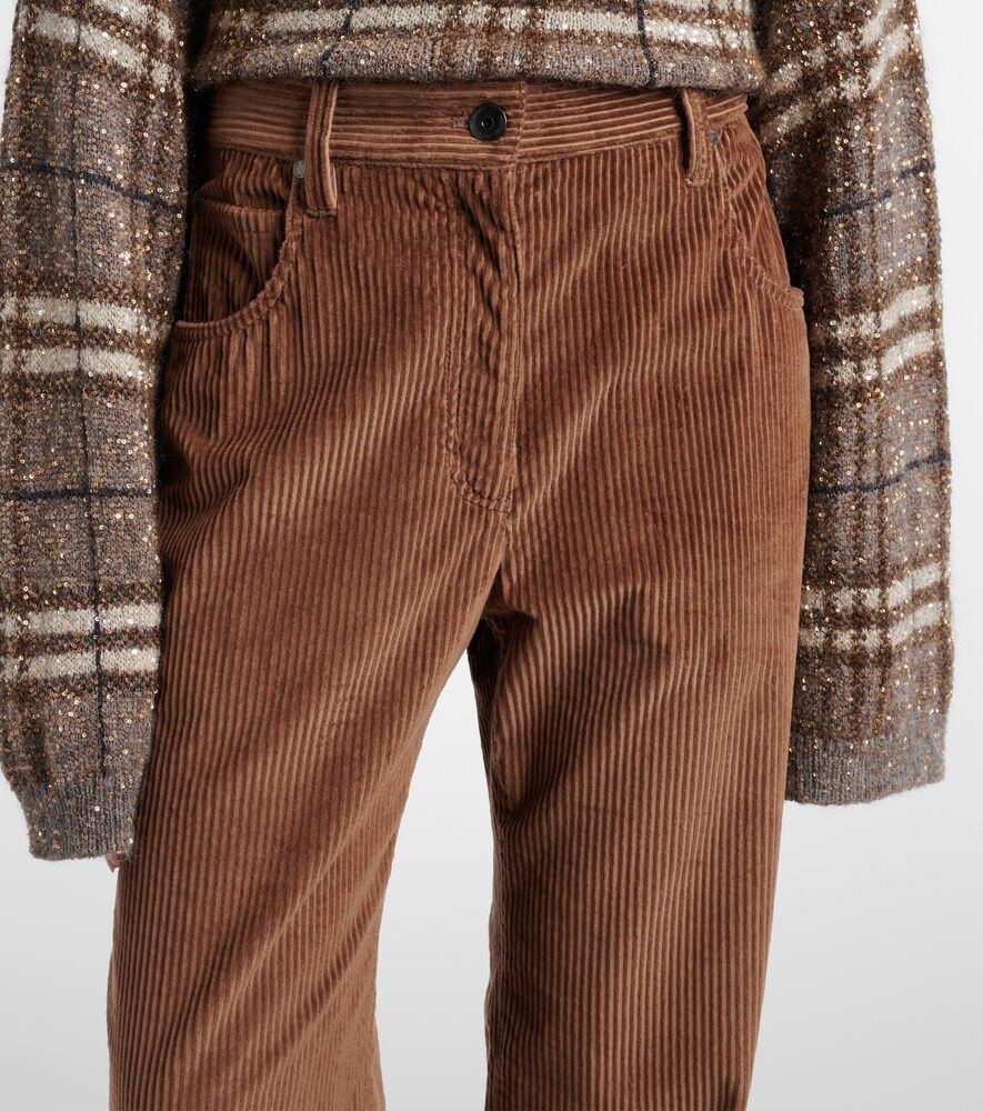Pantalones de pana de algodón con cuentas Monili - Brunello Cucinelli - Modalova
