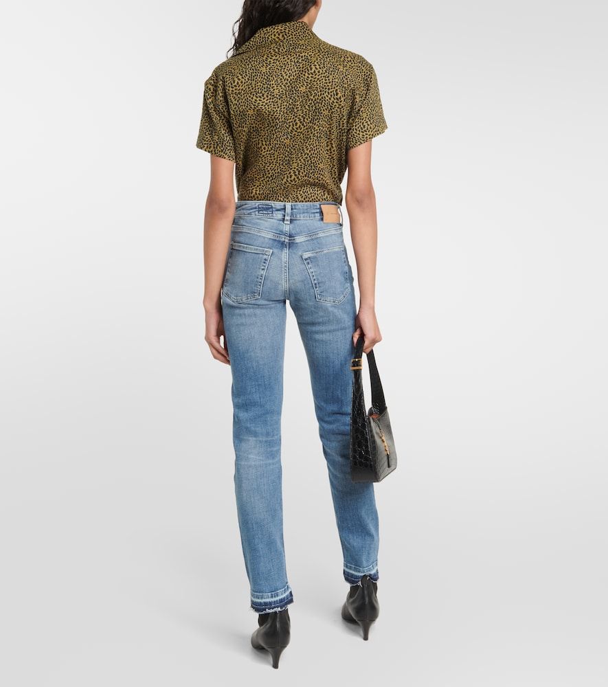Mid-Rise Straight Jeans Girlfriend - AG Jeans - Modalova