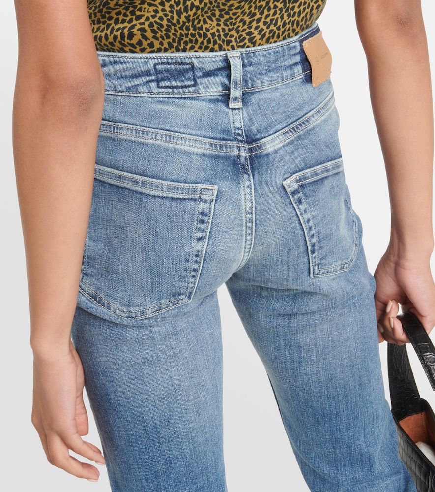 Mid-Rise Straight Jeans Girlfriend - AG Jeans - Modalova