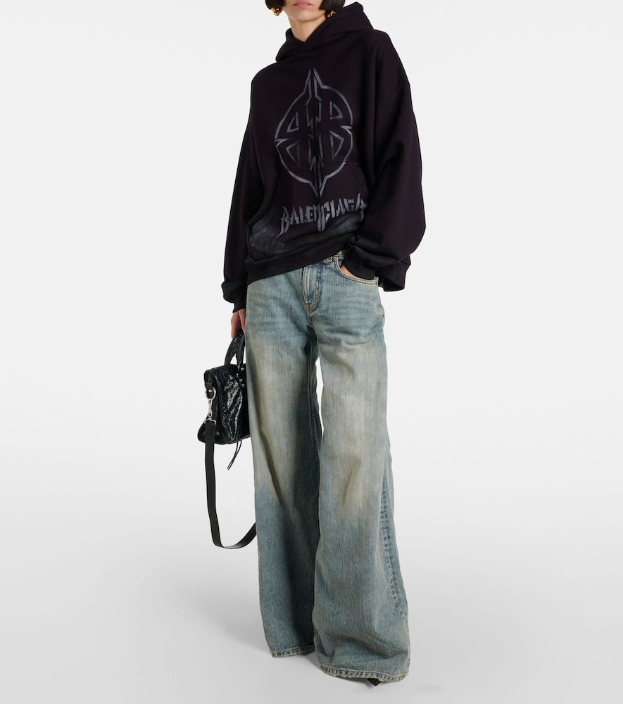 Jeans a gamba larga e vita media - Balenciaga - Modalova