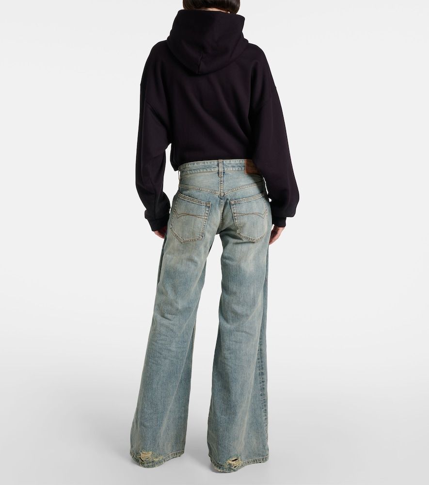 Jeans a gamba larga e vita media - Balenciaga - Modalova