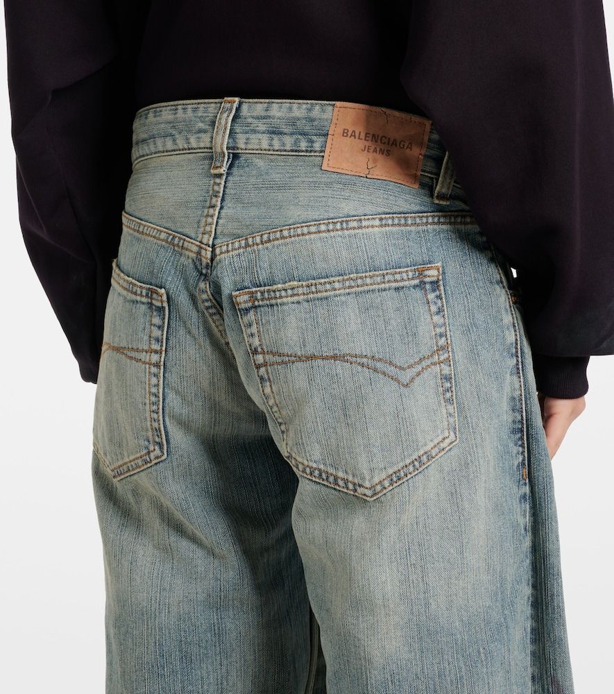 Jeans a gamba larga e vita media - Balenciaga - Modalova