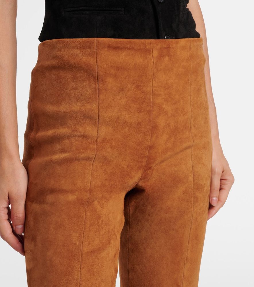Gege high-rise suede flared pants - Stouls - Modalova