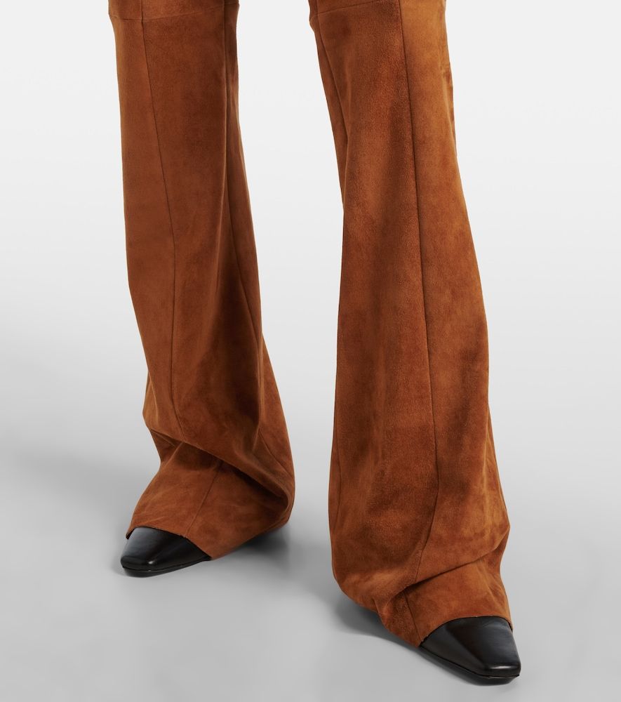 Gege high-rise suede flared pants - Stouls - Modalova