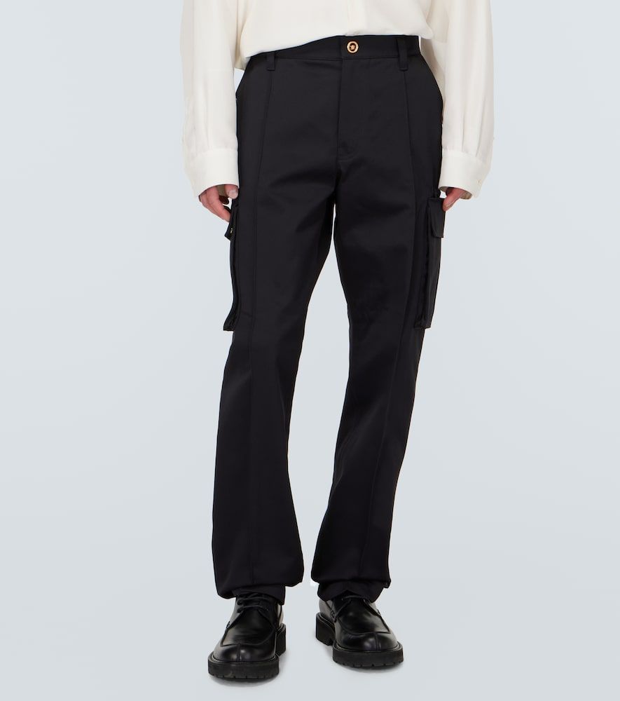 Pantalones cargo de gabardina de algodón - Versace - Modalova