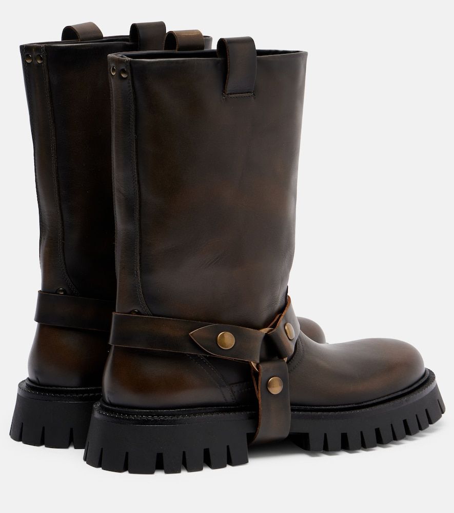 Kurt leather biker boots - Golden Goose - Modalova