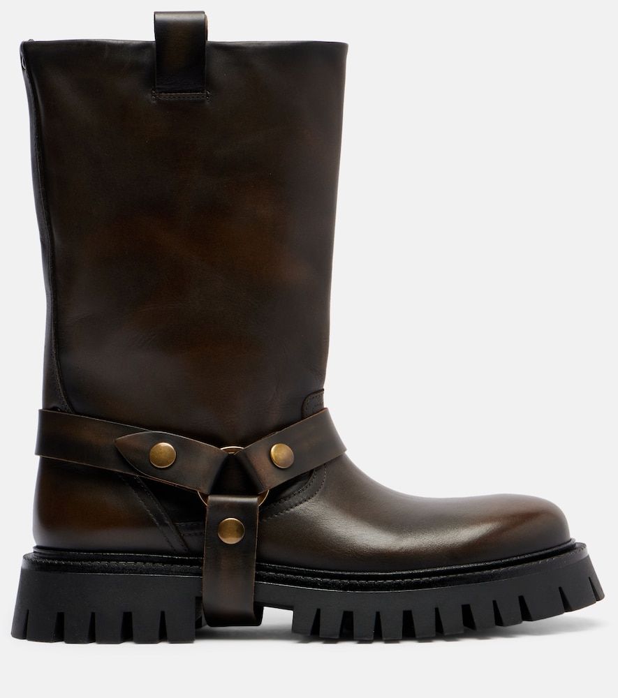 Kurt leather biker boots - Golden Goose - Modalova