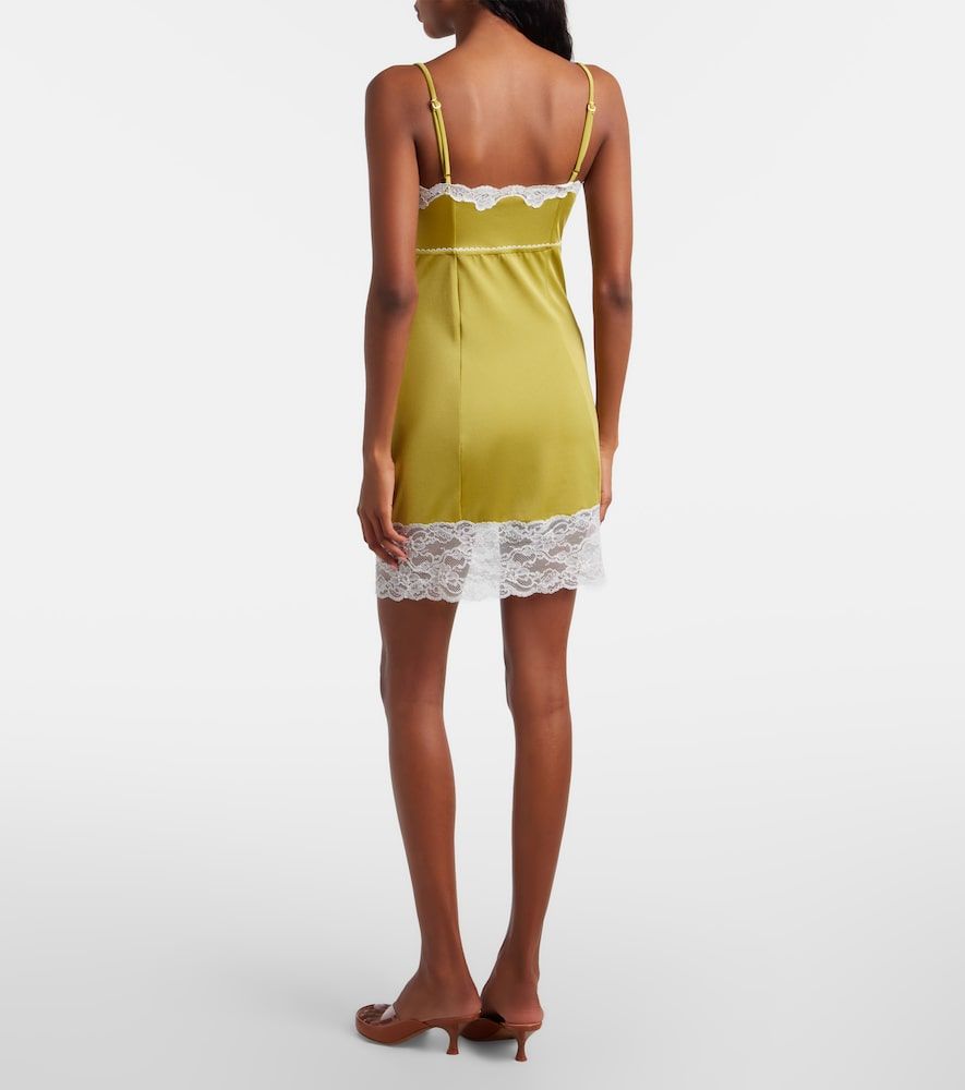 Chloé Abito sottoveste in raso con pizzo - Chloe - Modalova