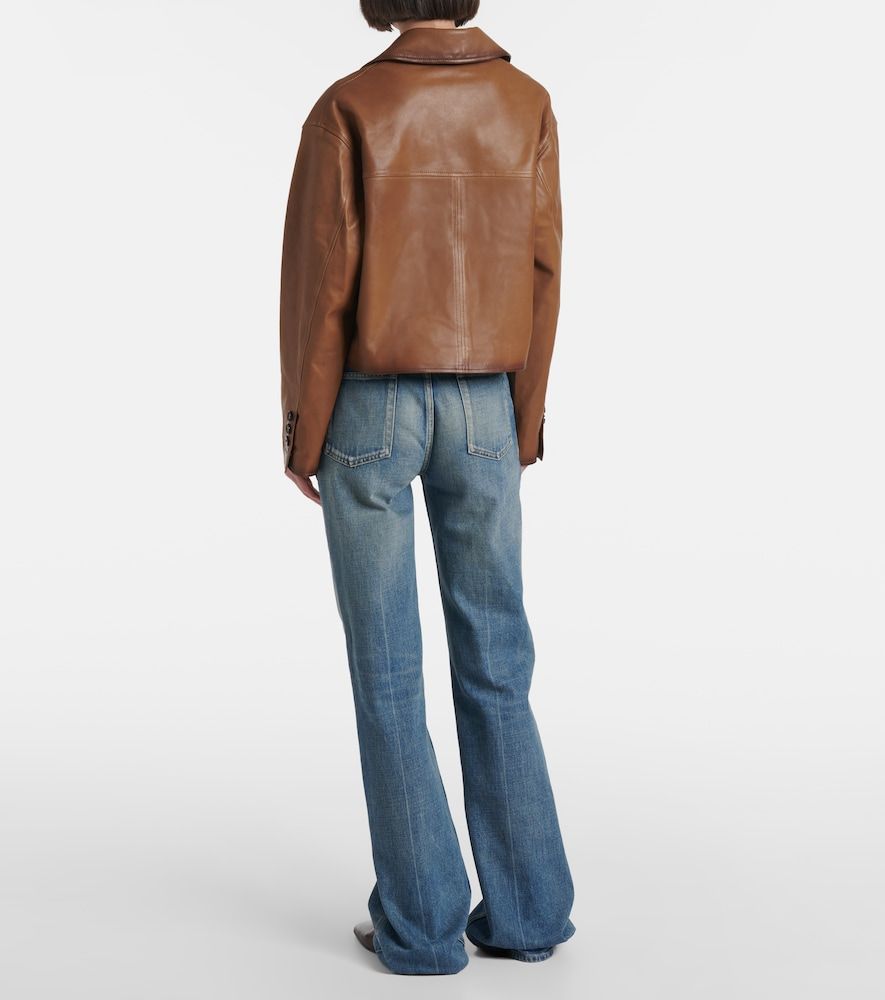 Chaqueta cropped de piel - Dorothee Schumacher - Modalova